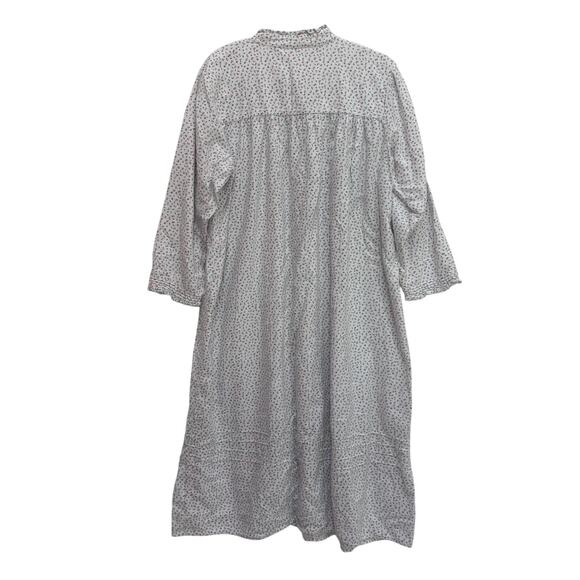 Eileen West Flannel Nightgown Size Medium Pajama Dress Long Sleeve Cottage - Picture 6 of 7